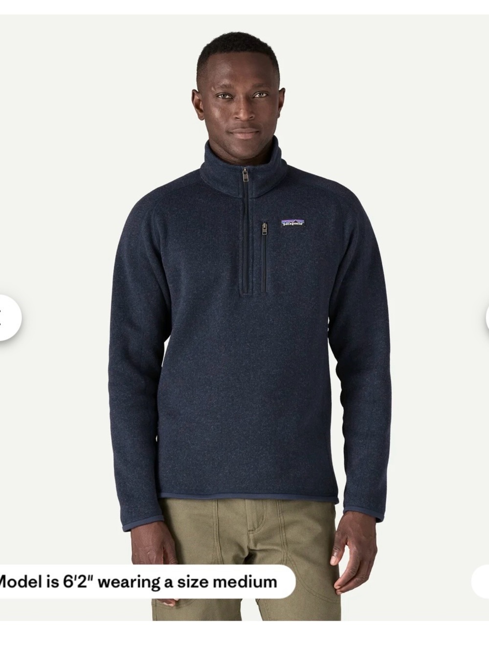 NWT Patagonia Men’s Quarter-Zip Fleece in Navy - Picture 3 of 11